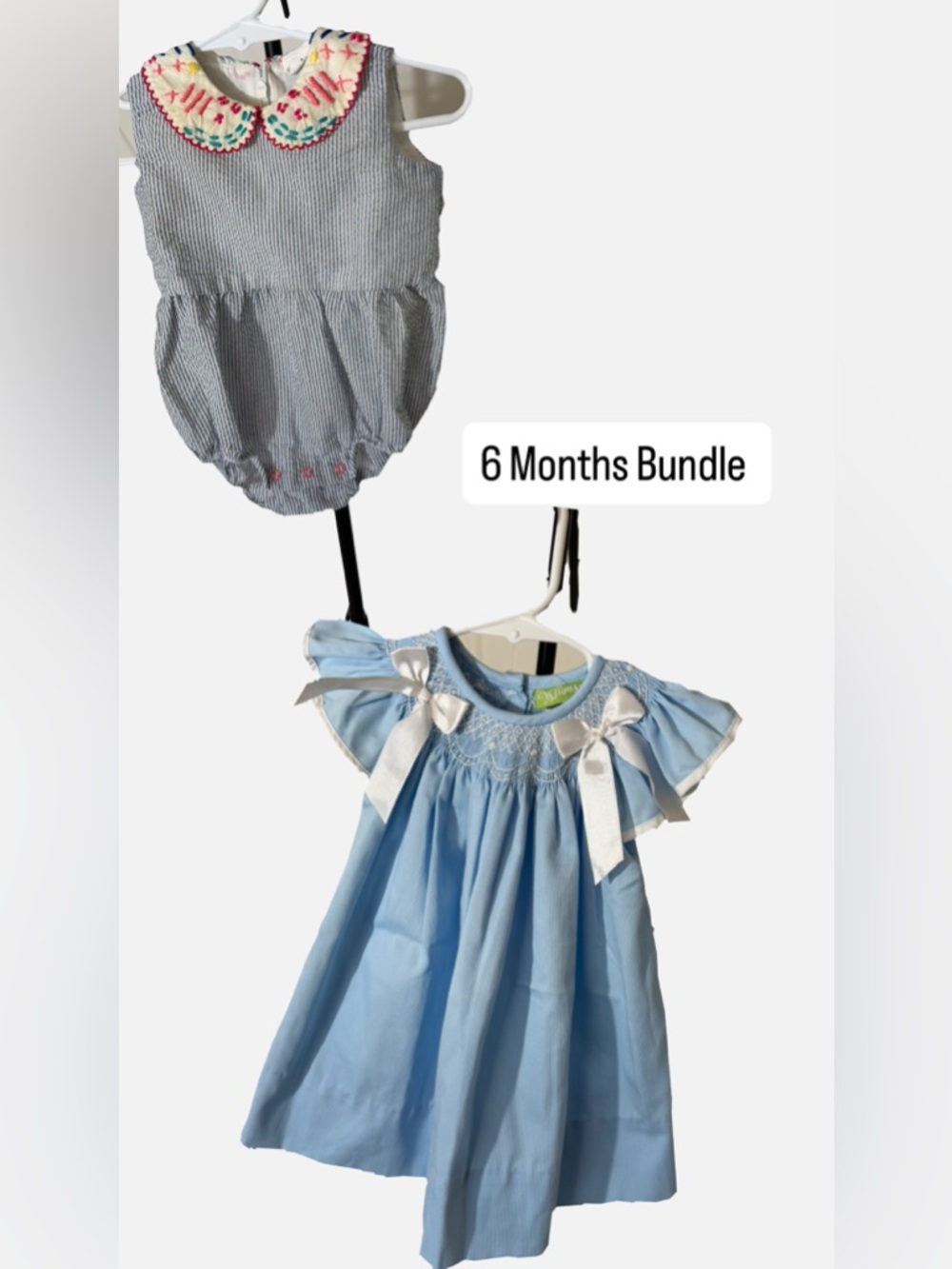 Title: Baby Girl 6M Bundle Classic Whimsy Smocked Dress + Egg New York Bubble
